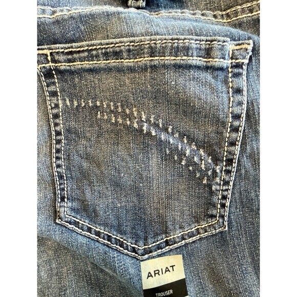 Ariat Jeans Wide Leg NWT Tag Sz 34L Womens Mid Rise Trouser Raw Hem Anabelle - Picture 8 of 12